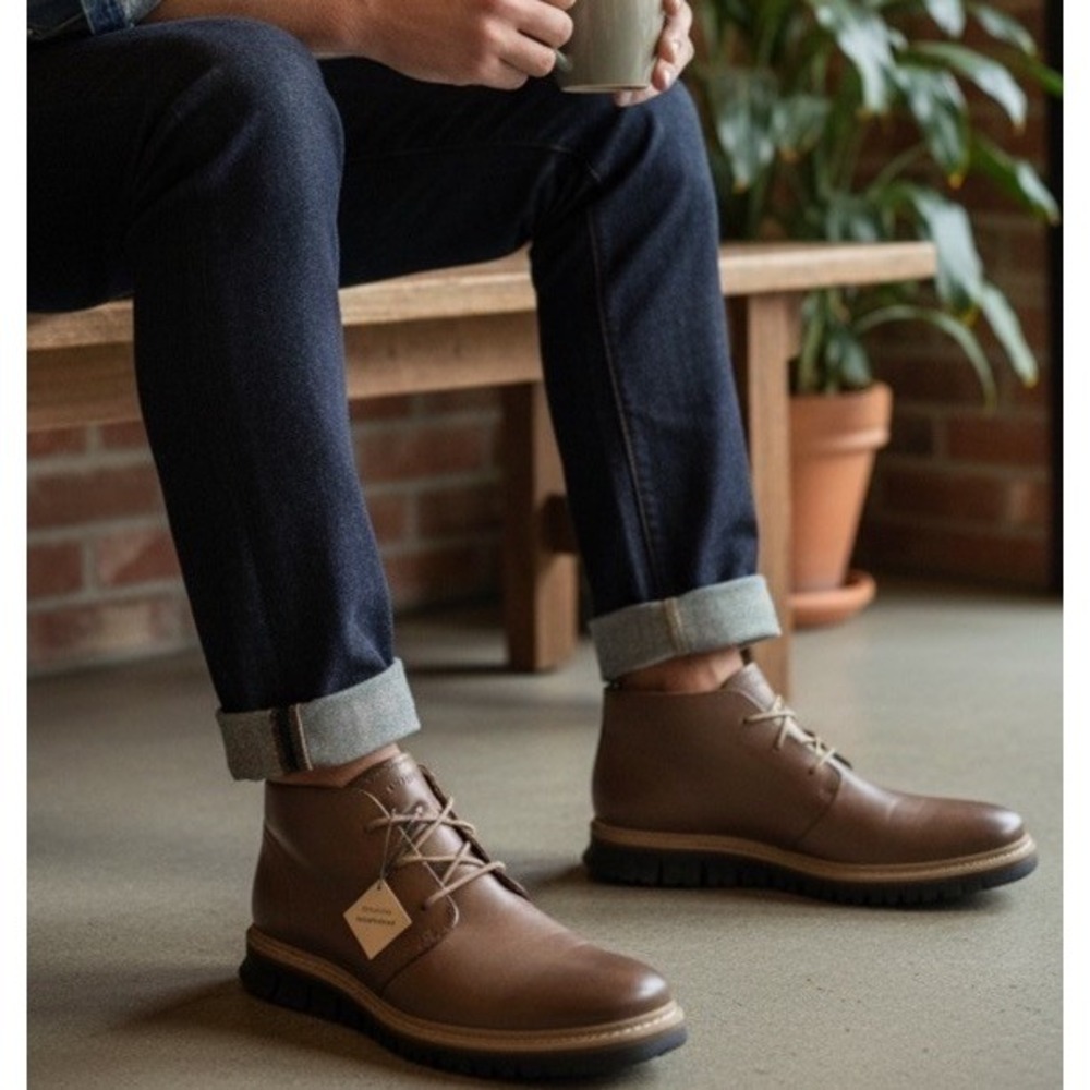 New Mens Cole Haan ZEROGRAND Chukka Boots Shoes SIZE 8 1/2 W
